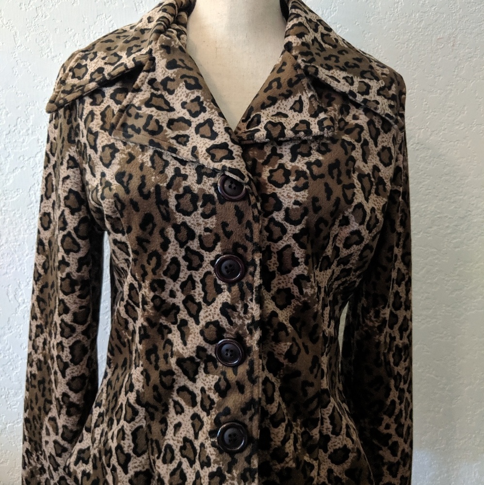 Rampage animal print jacket leopard size large
